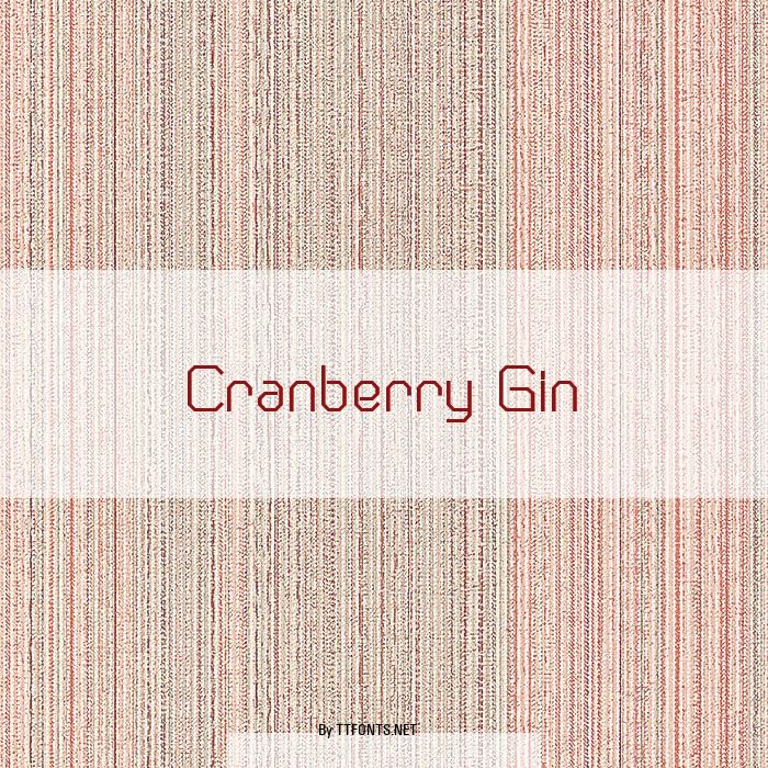Cranberry Gin example